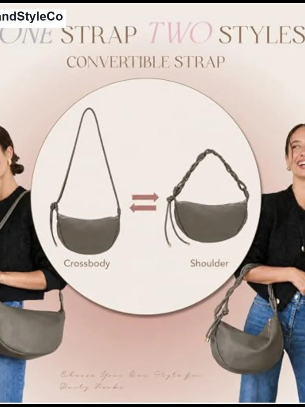 Vegan Leather Hobo Shoulder Bag Convertible Crossbody Purse for Women